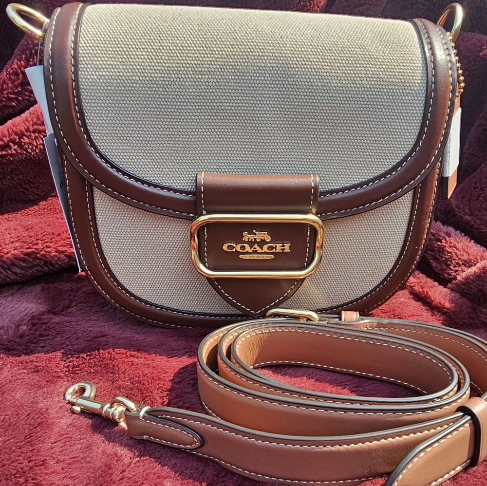 Coach Brown and Tan Crossbody Bag